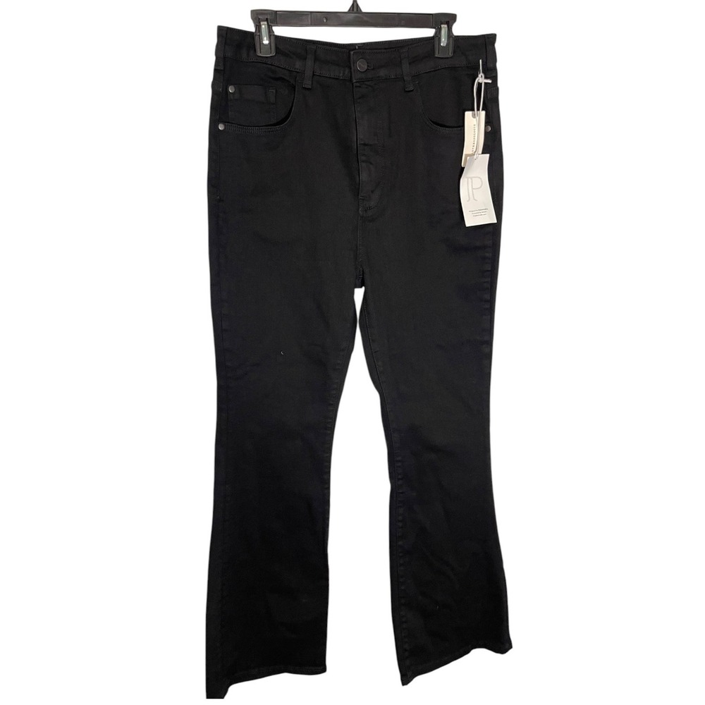 Pilcro 32 Black Flare Jeans High Rise Anthropologie Dark Academia Retro Chic - Picture 2 of 10